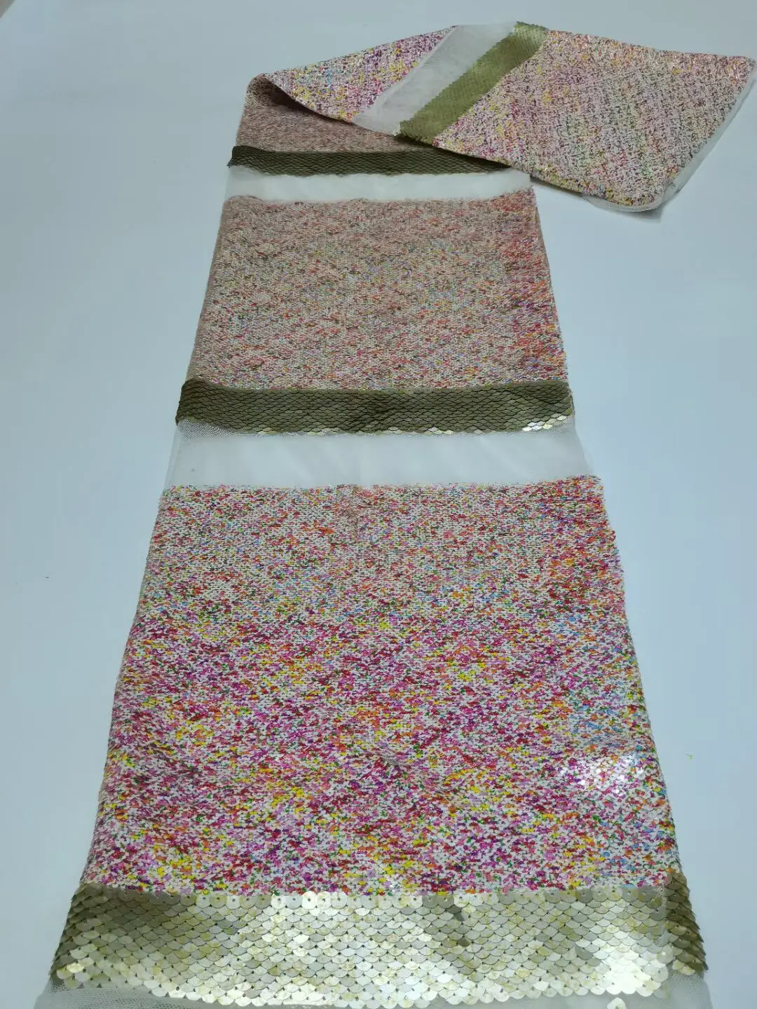 

Лидер продаж, модные африканские вышитые Блестки и бусины, искусственная кружевная ткань, высококачественный швейный материал для свадебного платья