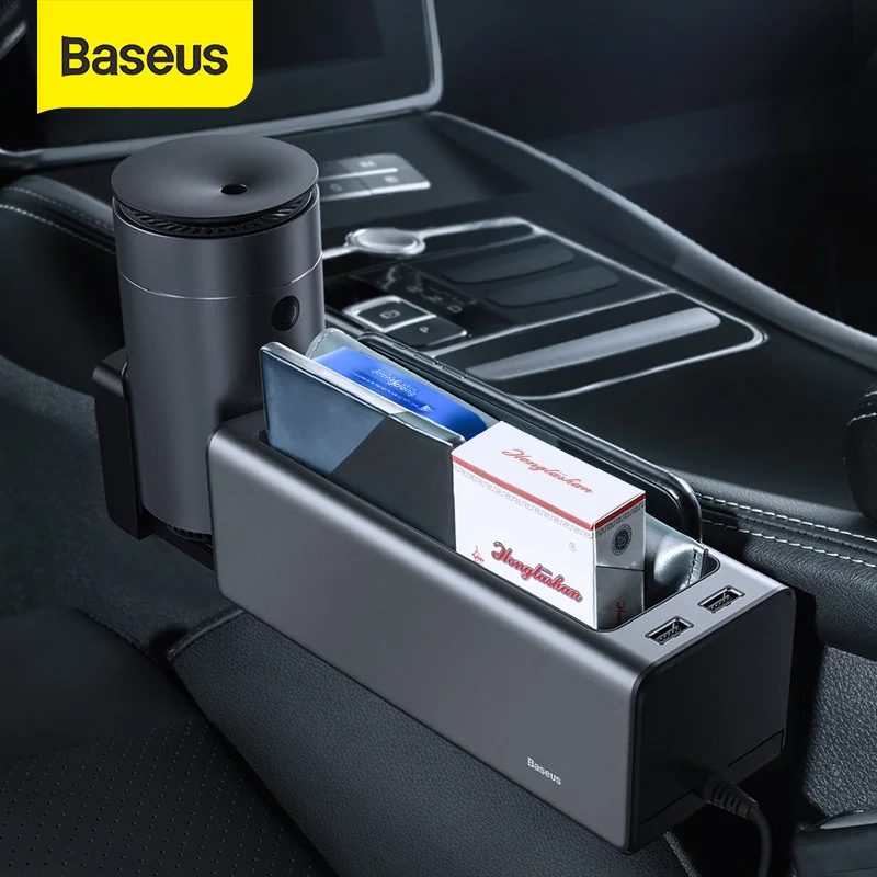 

Металлический органайзер для автокресла Baseus, с двумя USB-портами