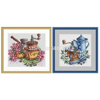 coffee grinder patterns counted cross stitch 11ct 14ct 18ct diy chinese cross stitch kits embroidery needlework sets home decor