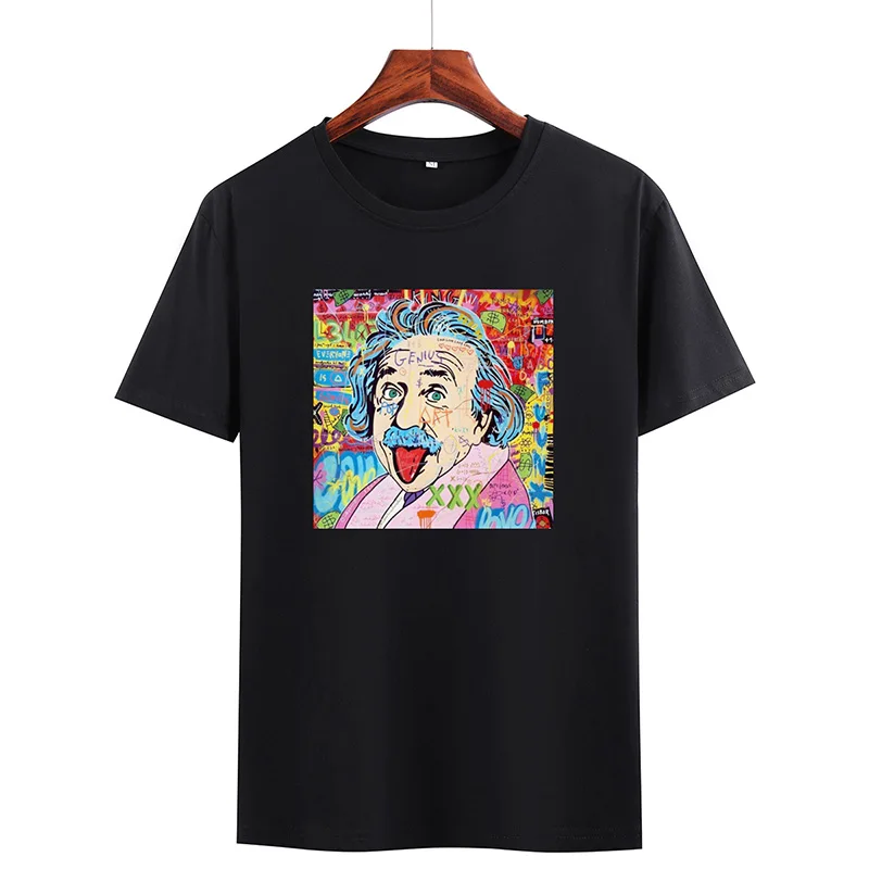 

New colorful creative T-shirt male breathable party versatile personality travel leisure travel couples