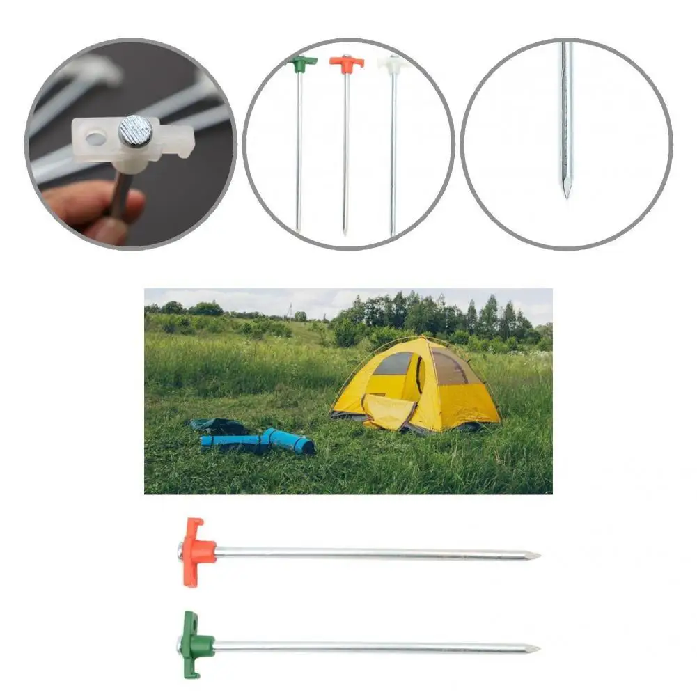 

Smooth Surface Useful Outdoor Camping Accessoriness Tent Stakes Steel Backpacking Tent Stakes Compact for Picnic
