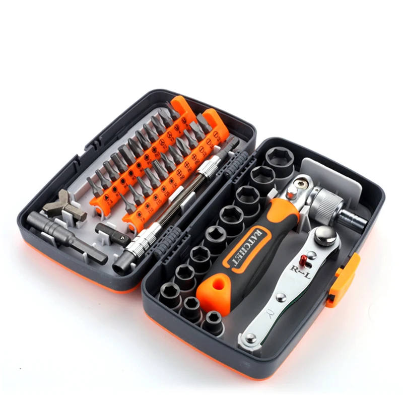 38 шт. Отвертка прецизионных отверток Набор CR-V биты с универсальный гаечный ключ