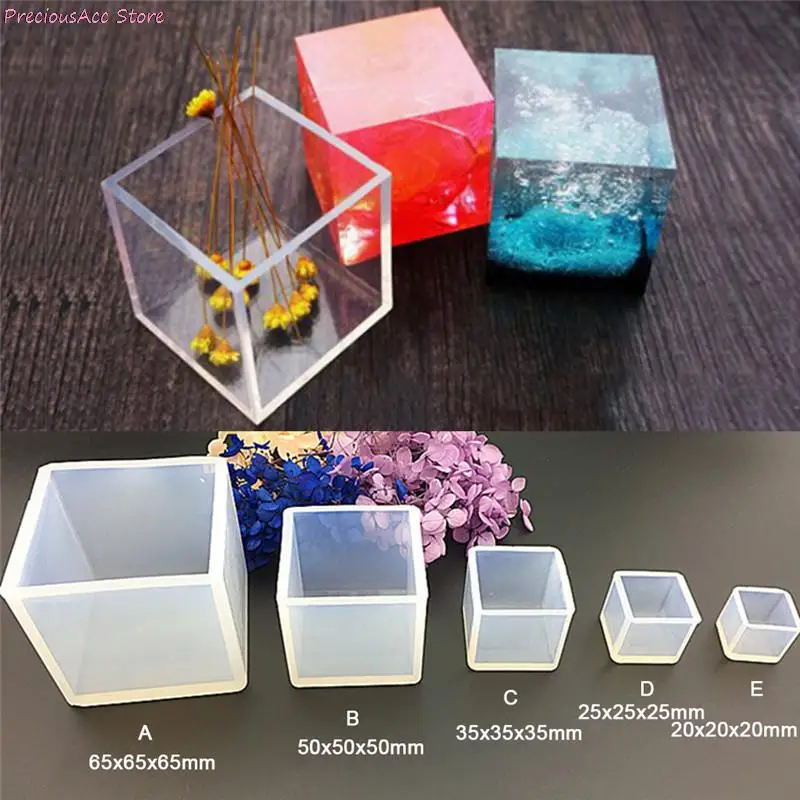 

1 PC Silicone Pendant Mold Jewelry Craft Tool New Making Cube Resin Casting Mould 20mm to 65mm