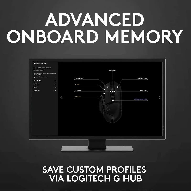 Logitech G502 Hero высокопроизводительная игровая мышь Engine 16000DPI RGB Glare программируемая