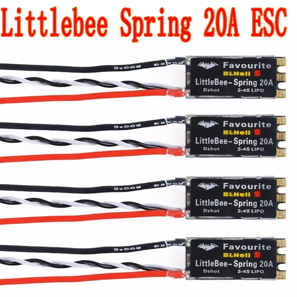 FVT LittleBee Little Bee BLHeli_S ESC DSHOT SPRING 20A BLHeli S контроллер скорости 2 4S для FPV гоночного