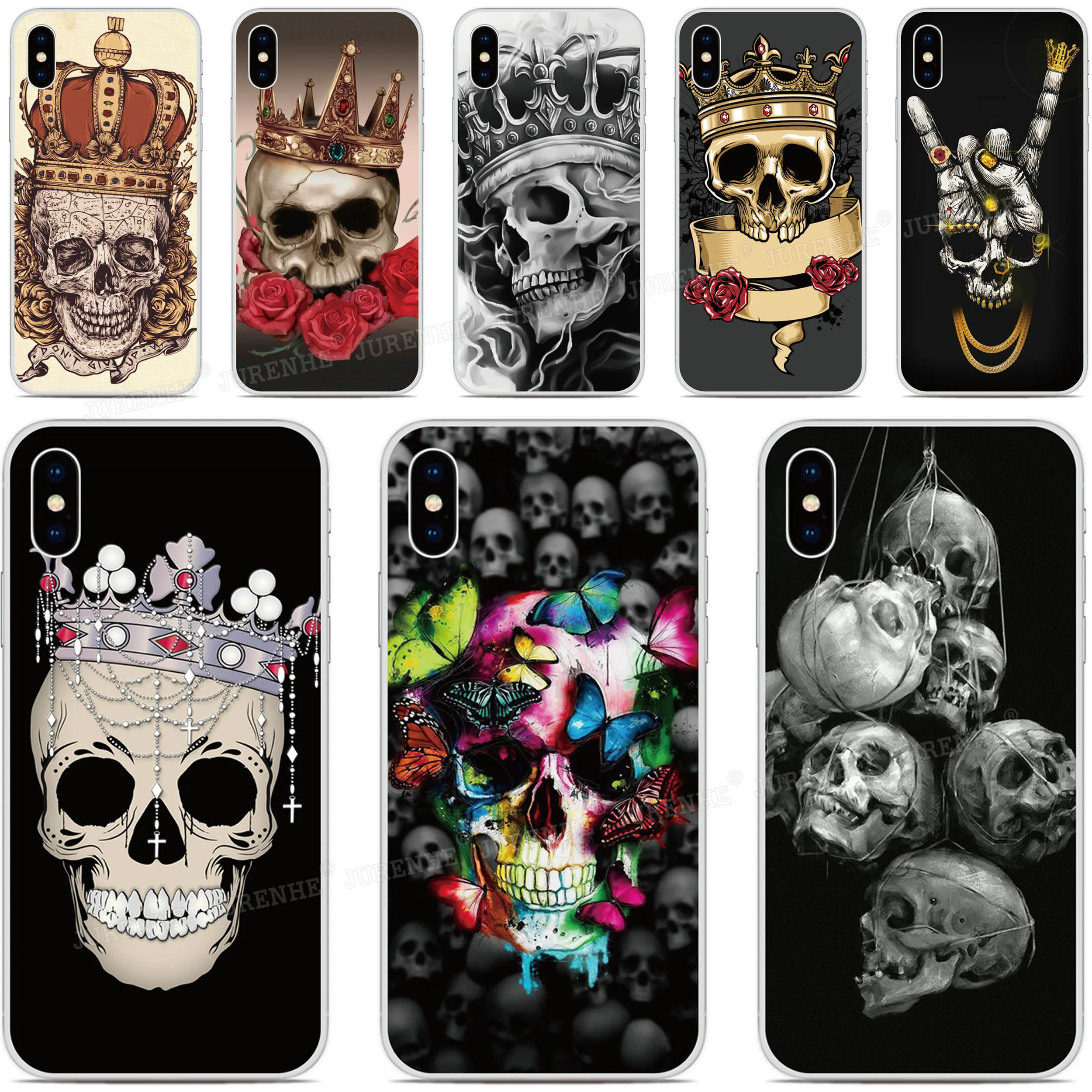 Мягкий чехол из ТПУ с Корона Череп King резиновый для телефона Для Doogee X90 N20 Y9 плюс N10