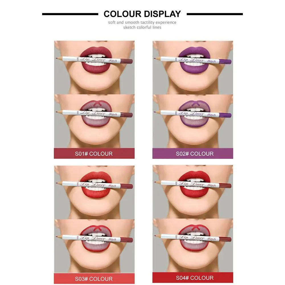 12 цветов матовый карандаш для губ мягкий водостойкий блеск Не оставляющий следов