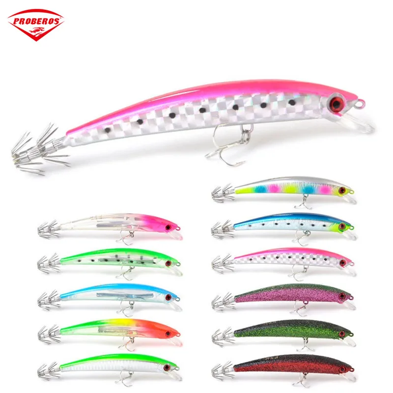 Искуственные рыболовные приманки для рыбалки привести кальмар крюк