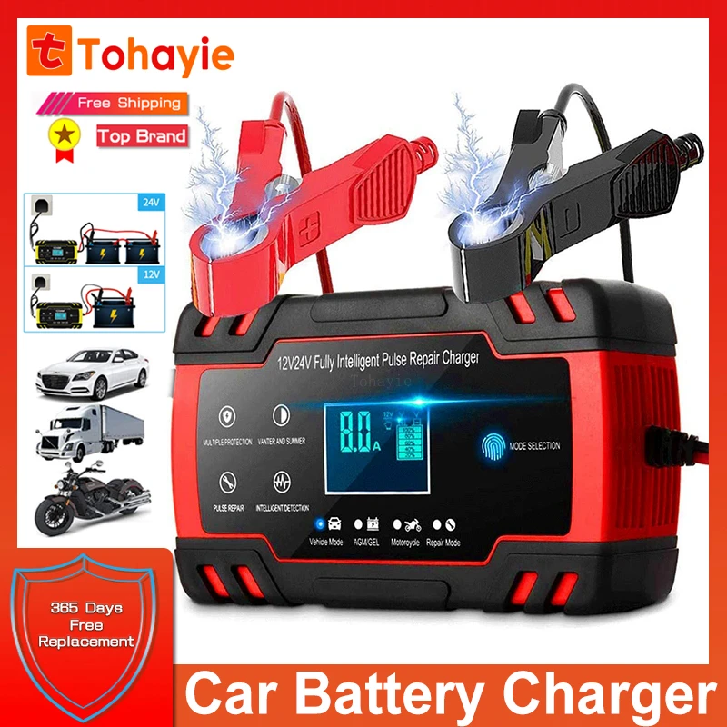 Автомобильное зарядное устройство Amazo Enhanced Edition 8A 12В/4А 24В автомобильное зарядное устройство заряжает автомобильное умное портативное зарядное устройство