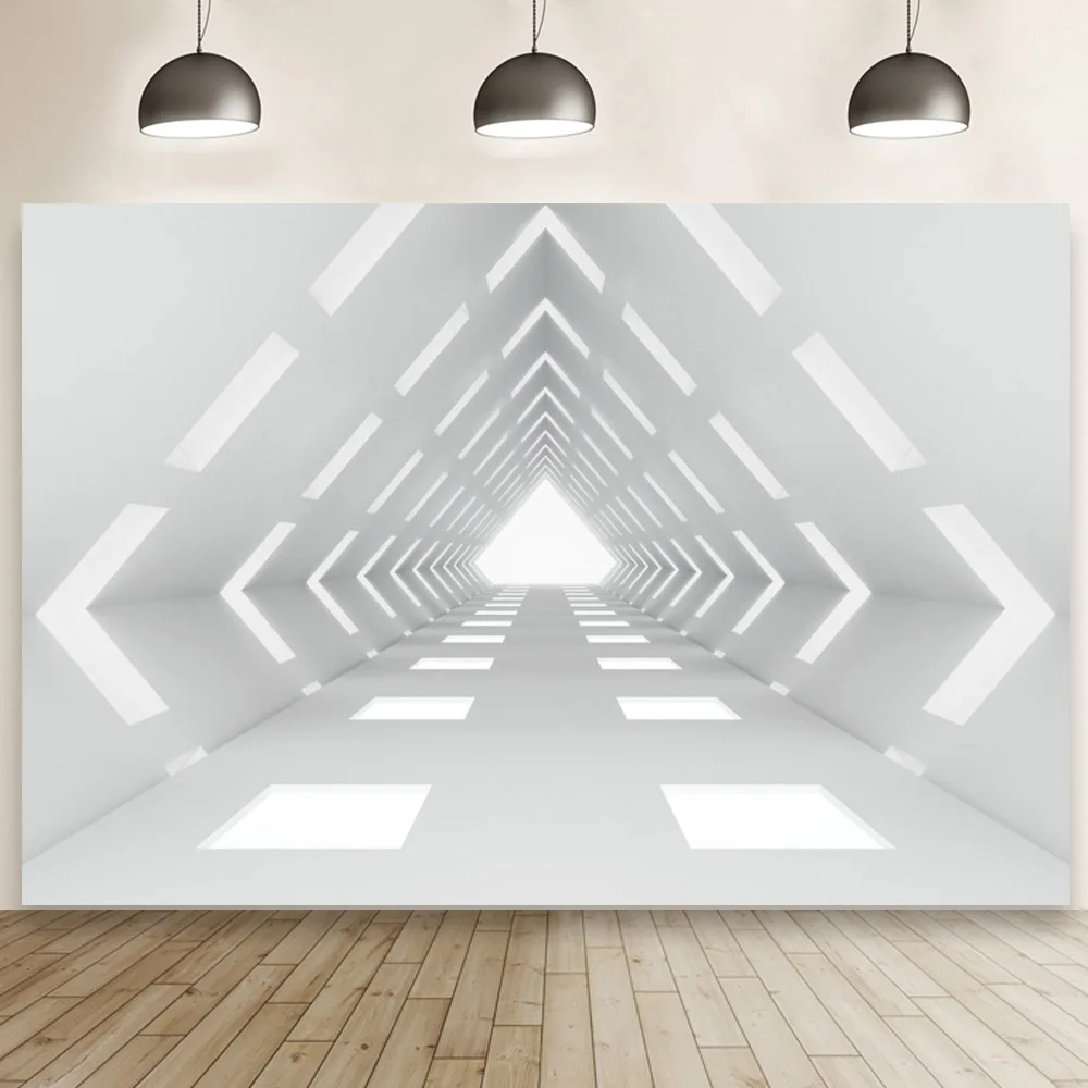 Треугольный туннель Добро пожаловать в будущее стильный фон для студийной