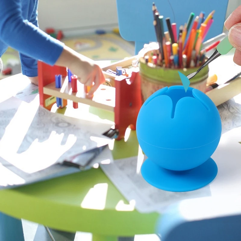 

2 pcs storage container Silicone storage ball Solid Pink Blue Home Supplies Dropshipping Top