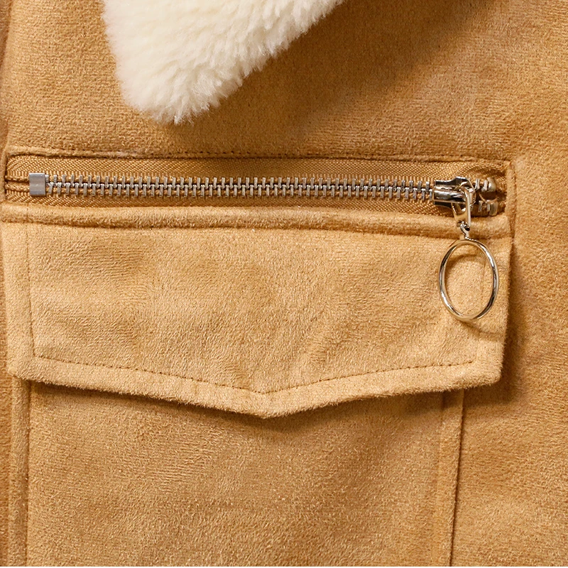 Двустороннее меховое пальто 2018 осень зима новый стиль короткая Высокая талия