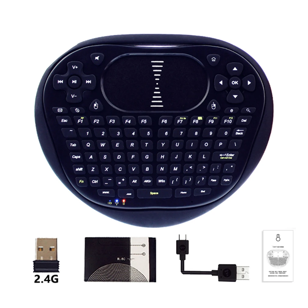Новая беспроводная мини клавиатура T8 2 4G Air Fly Mouse резиновая Мути тачпад для Android TV