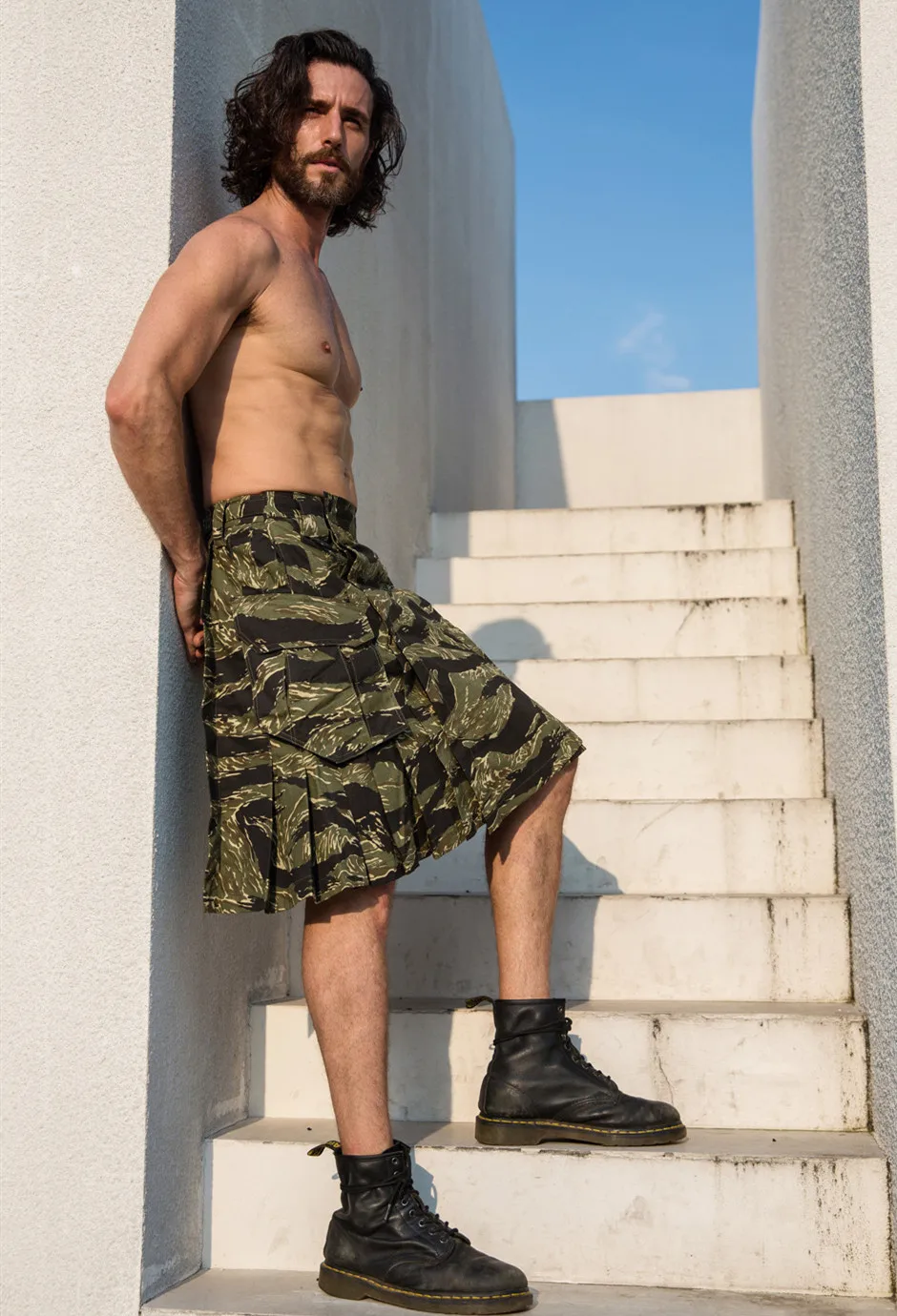 2 camouflage Клетчатая ткань камуфляж тактические шорты юбка для мужчин и женщин для тренировок на открытом воздухе скалолазание Охота Кемпинг свободные износостойкие армейские тактические штаны - Цвет: 2 camouflage