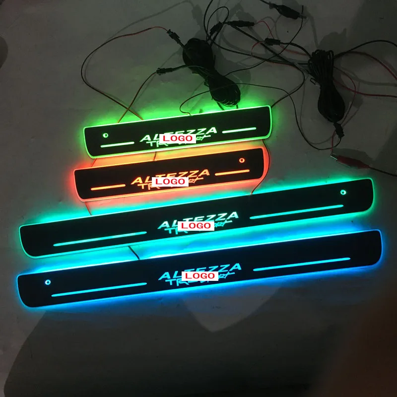 

4PCS Welcome Pedal Car Exterior Parts LED Door Sill Scuff Dynamic Streamer light For ALTEZZA TOYOTAALTEZZA