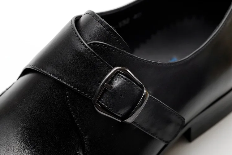 

QYFCIOUFU Luxury Genuine Leather Men's Monk Strap Wedding Shoes Italian New Style Dress Shoes Men Business Fashion Formal Shoes