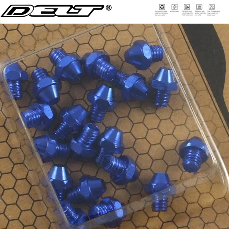 

MTB BMX Mountain Road Bike Bicycle Pedal Skid-proof Platform Cleats Screw M4X4mm Bolt Nuts Alloy Blue Accessories