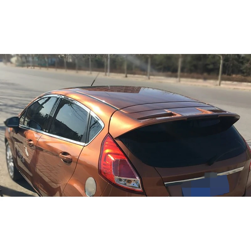 ABS черный белый или грунтовка Неокрашенный carrear крыло спойлер для fiesta хэтчбек
