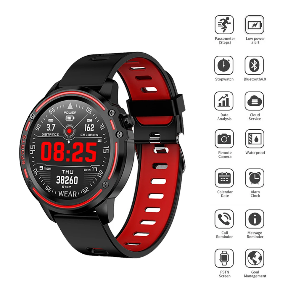 2020 New L8 Smart Bracelet Color Screen Heart Rate and Blood Pressure Monitoring I8 Sports Watch Manufacturers Cross-Border | Электроника