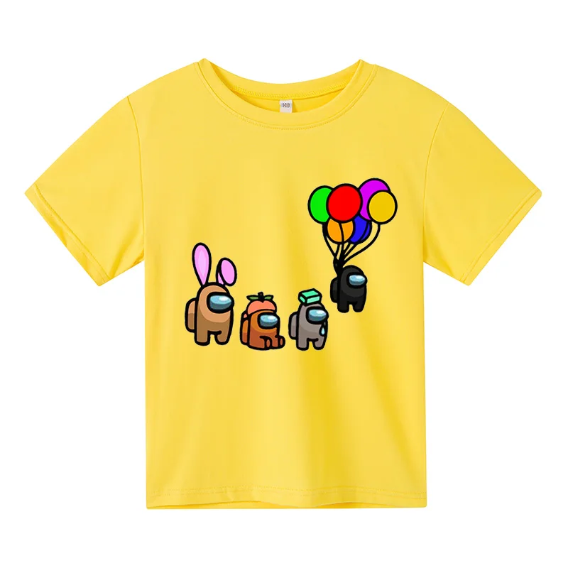 

2021 Summer Children 3D Printed Cotton T-Shirt Boys And Girls Cartoon Short-Sleeved T-Shirt Round Neck Top