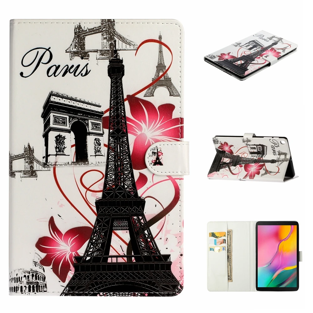 Кожаный чехол для Samsung Galaxy Tab A 10,1 SM-T510 T515 Coque для Galaxy Tab A 10,1 T510 T515 крышка Capa+ пленка+ ручка
