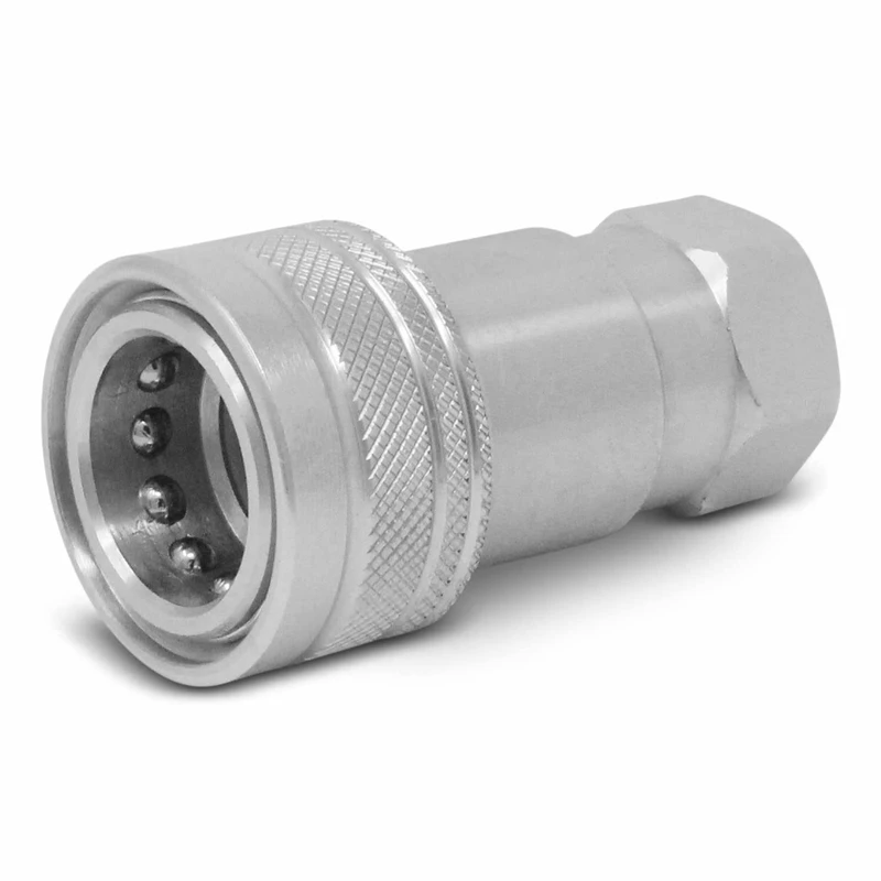 2Pcs 1/2 Inch Ag Hydraulic Quick Connect Couplers Couplings Stainless Steel pet Pioneer Style Red |