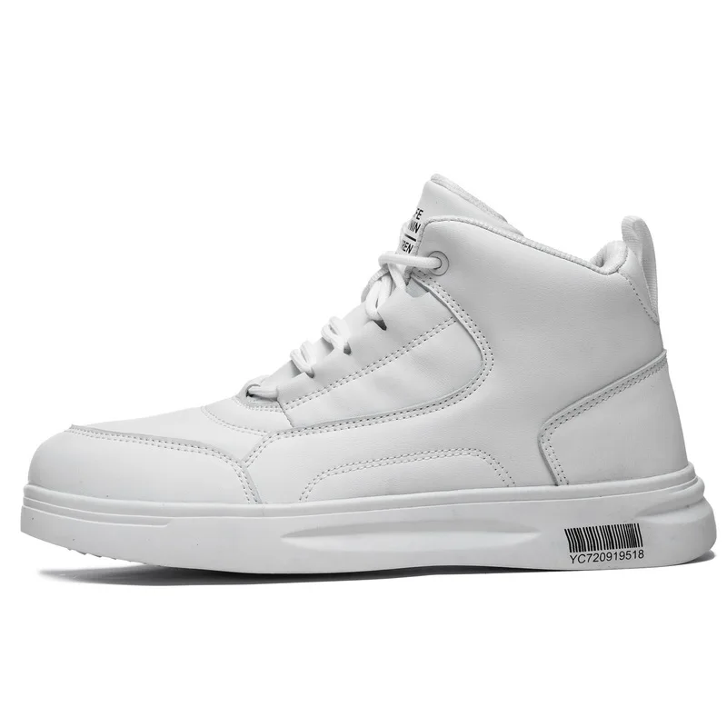 

Fashion Height Increasing Men's Ankle Boots 2020 Winter Warm Street Style White Male Casual Shoes Sneakers Sport Skateboard shoe