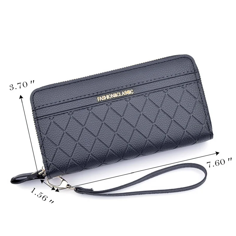 

New Women's Long Zipper Wallet Casual PU Leather Purses Ladies Card Phone Holder Bag Money Card Holder Handbag For Women