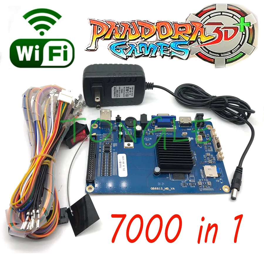 3D Pandora 7000 In 1 Game Board TV VGA HDMI Version Support WIFI Connection Download Usb Connect Joypad PC PS3 Arcade Machine