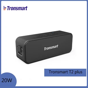 tronsmart t2 plus bluetooth 5 0 20w potable speaker soundbar with ipx7 waterproof stereo sound 24h column voice assistant free global shipping