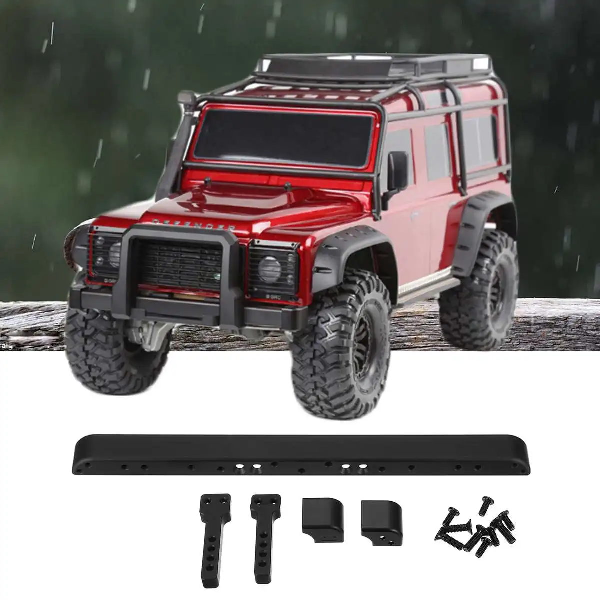 LBLA GRC Алюминиевый задний комплект для бампера для TRX-4 RC 1/10 автомобильные гусеничные запасные части Черные части и accs крутой привлекательный апгрейд
