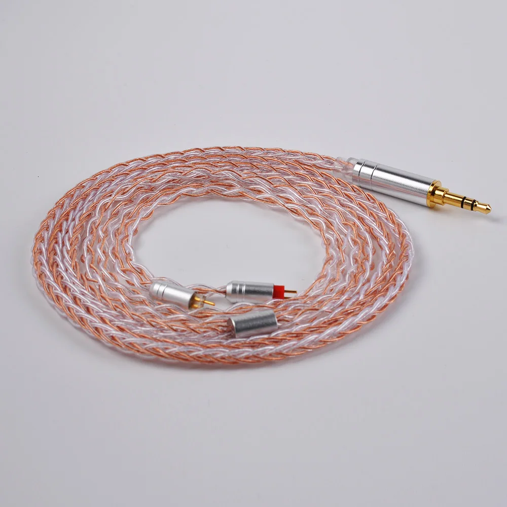 HiFiHear 8 Core посеребренный кабель 2,5/3,5/4,4 мм балансный кабель с MMCX/2pin разъем для LZ A6 HQ12 AS10 ZS10 ZS6 СЖД