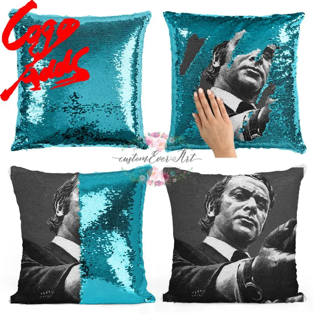 

Michael Caine sequin pillow | sequin Pillowcase | Two color pillow | gift for her | gift for him | pillow | magic pillow