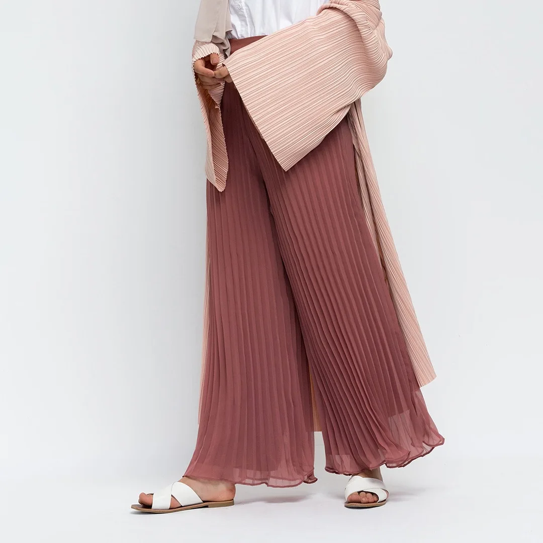 Брюки женские шифоновые с оборками и завышенной талией|Мусульманская одежда| |