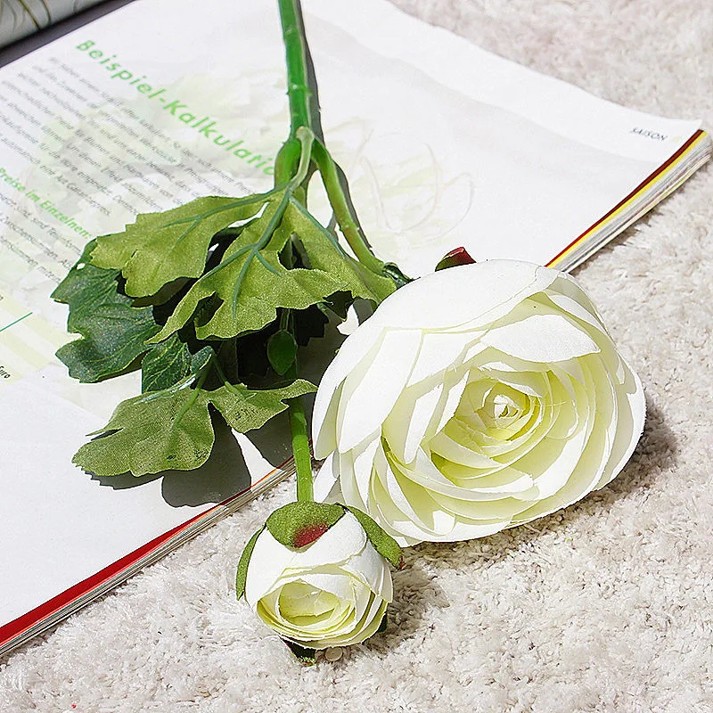 2 бутоны реалистичные искусственные цветы розы ветка с цветами Свадебная
