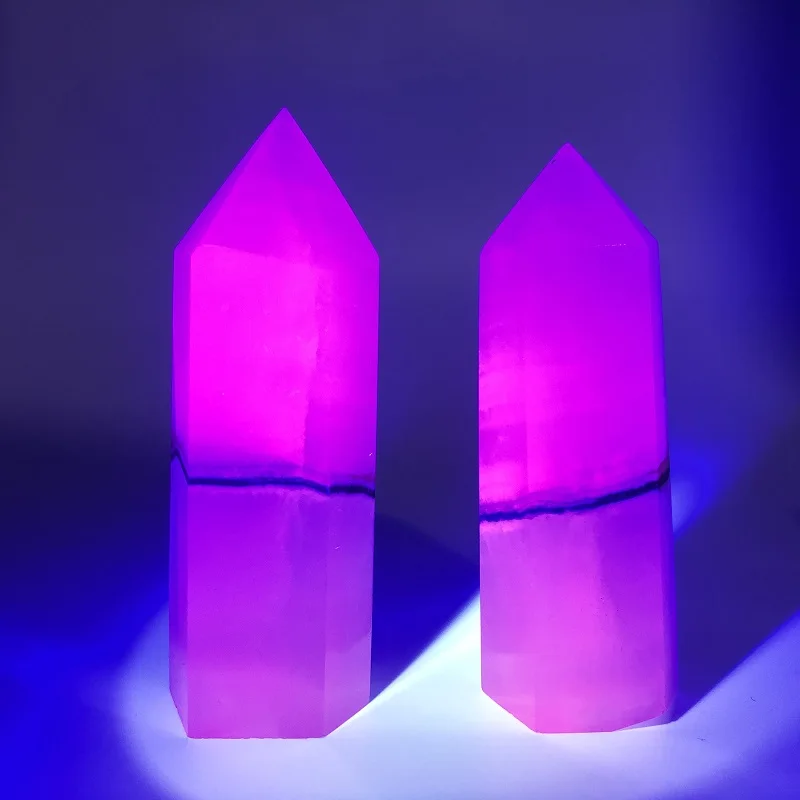 

Drop shipping 1PC Natural Pink Calcite Quartz Crystal Point Single Terminated Tower Chakra Healing Natural Stones and crystals