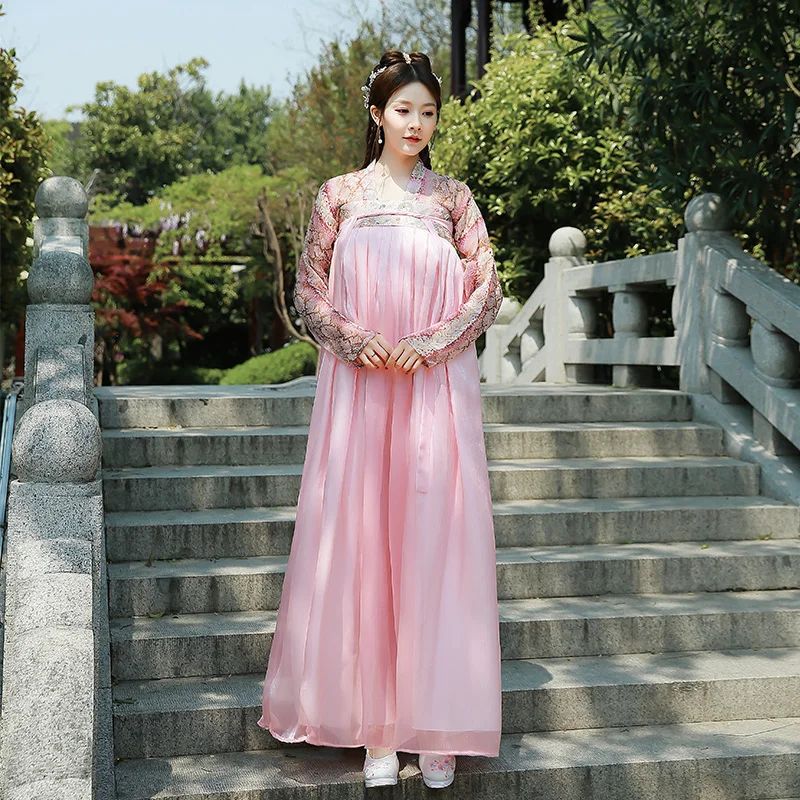 

Photo studio Wedding Classic beauty Korean clothing costume film drama pink Hanfu chinese dress girl fairy Vintage skirt set