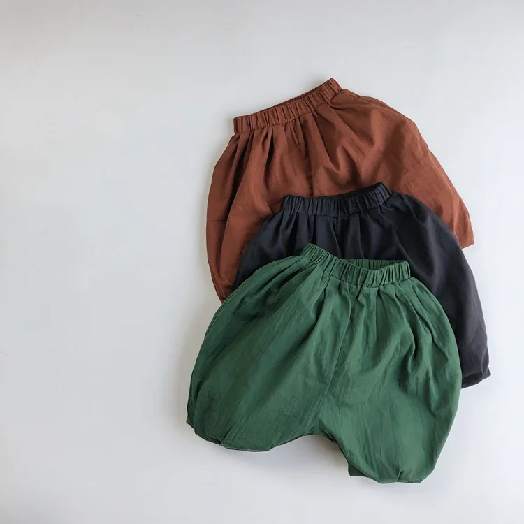 

Summer Fashion Boys Loose Pumpkin Short Cotton Pants Baby Casual Trousers Kids Shorts Unisex Children's Clothing for 80-130cm