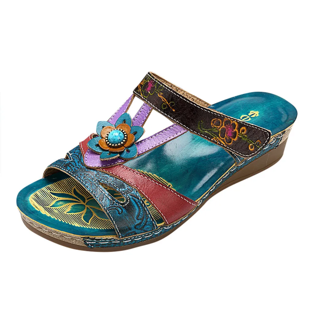 SAGACE/Роскошные шлепанцы с кристаллами женские летние туфли на плоской подошве