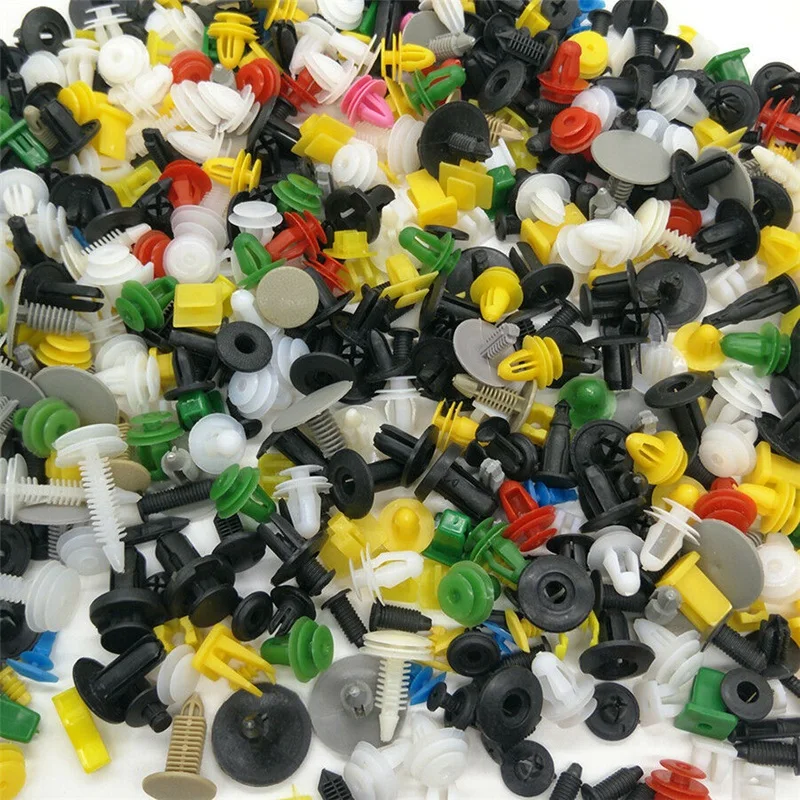 

500PCS Plastic Rivets Fastener Fender Bumper Push Pin Clips with Remover Tool