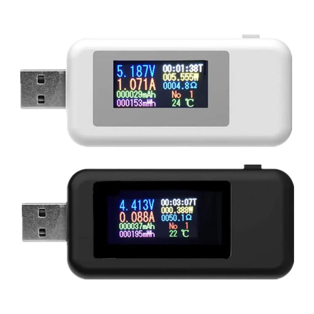 Цифровой мультиметр MX18 USB-тестер для измерения напряжения и силы тока в домашних