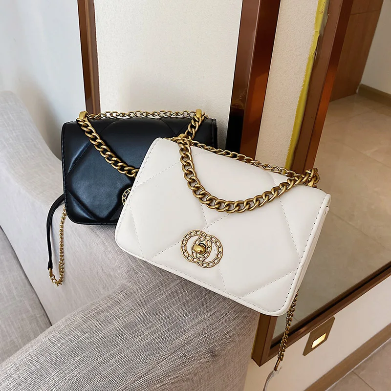 

Pu women's diamond shoulder bag, solid color shoulder strap, simple, leisure, fashion, luxury, fashion design