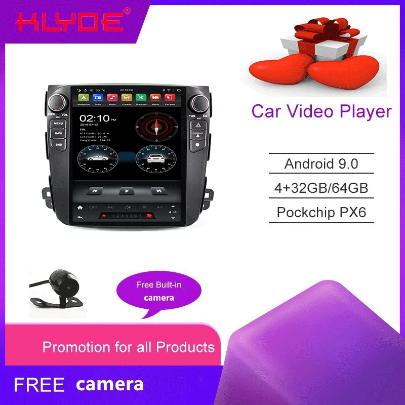 KD-97040 Klyde 9.7-дюймовый Tesla Android 9.0 автомобильный видео-радио-плеер с сенсорным экраном для Outlander 2007-2011 с Wi-Fi, Bluetooth, GPS.