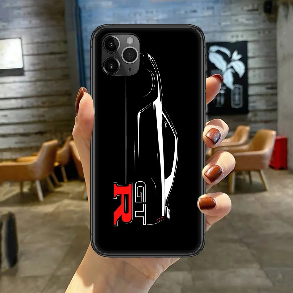 

GTR Luxury Sport Car Phone Case Cover For Iphone 5 5S 6 6S PLUS 7 8 11 12 Mini X XR XS PRO SE 2020 MAX black Bumper 3D Etui