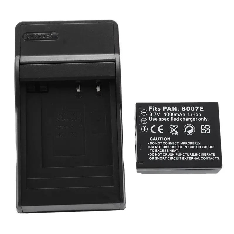 Батарея + зарядное устройство для цифрового фотоаппарата Panasonic Lumix CGA-S007E DMC-TZ5 DMC-TZ4
