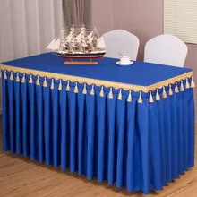 Honorable Tablecloth for Table Christmas Meeting Hotel Wedding Decoration Rectangular Table Cover Royal Blue Coffee Table Cloth