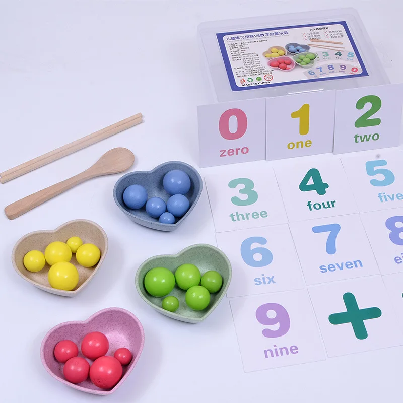 Палочки для еды детей зажимы шарики игрушка-пазл веселая концентрация обучение