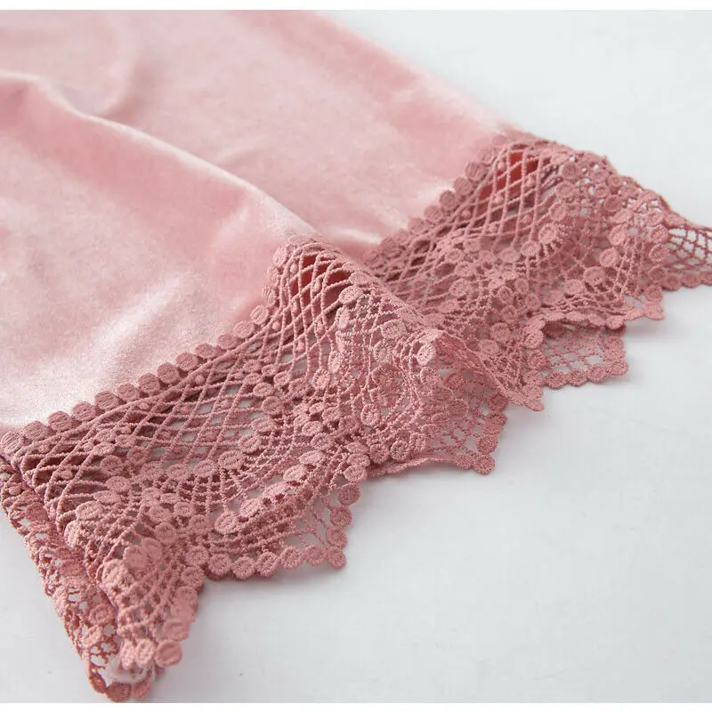 Velvet Lace Robe Wedding Robe Women Bathrobe Bride Robe Bridesmaid Robes Kimono Bath Robes Sleepwear