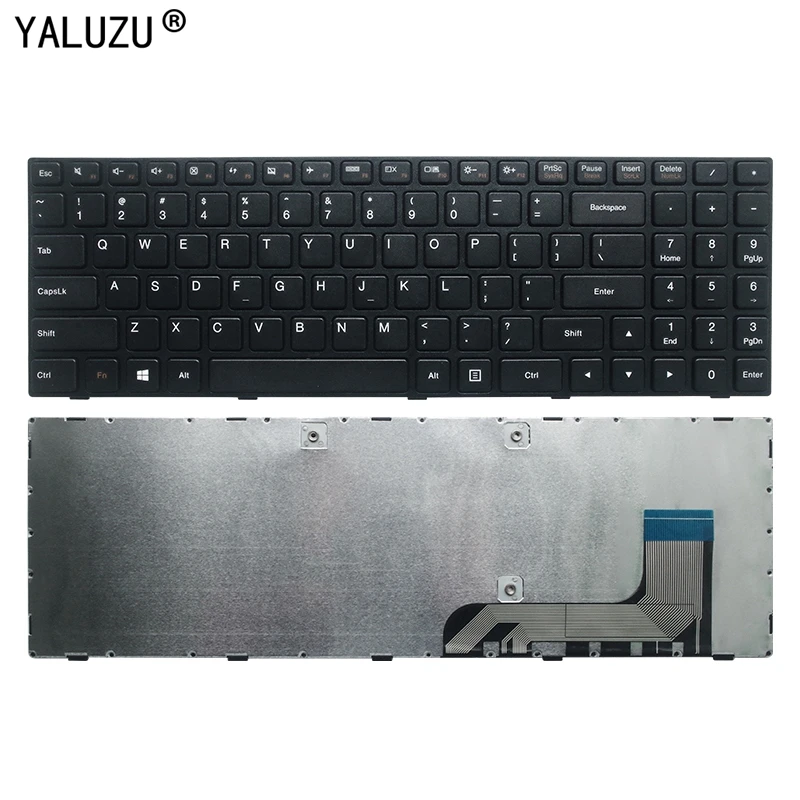 YALUZU Новинка для Lenovo IdeaPad 100-15IBY B50-10 US раскладка клавиатуры 5N20J30779 черный с рамкой |