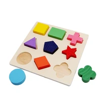 baby colorful wooden building block montessori early educational toys intellectual geometry toy assemblage blocks hobbies